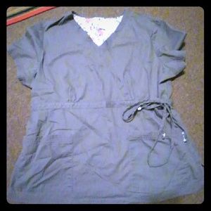 Gray Koi scrub top